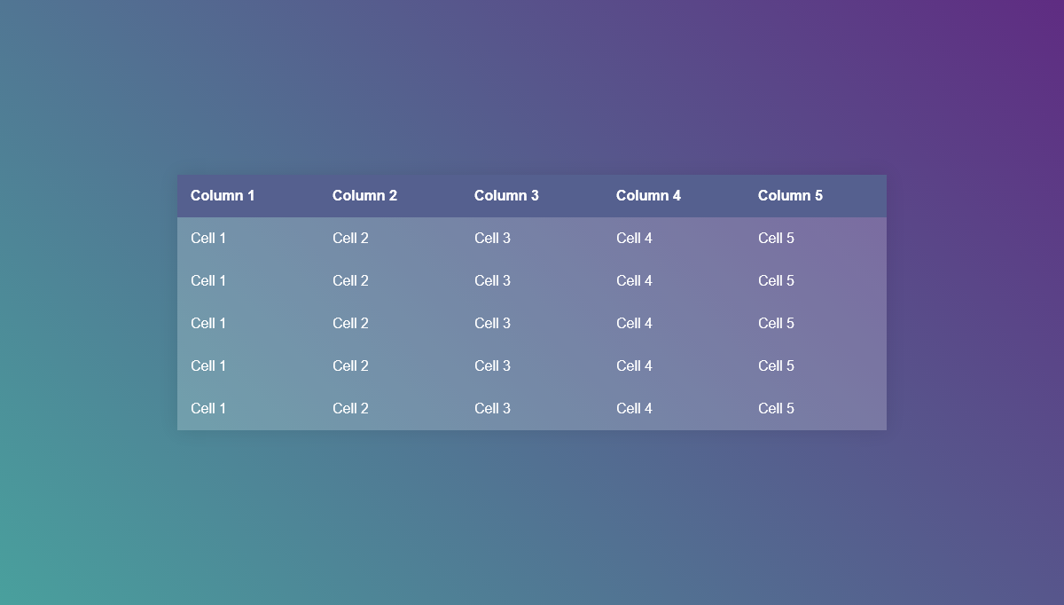 CSS Tables - Pure CSS Table Highlight