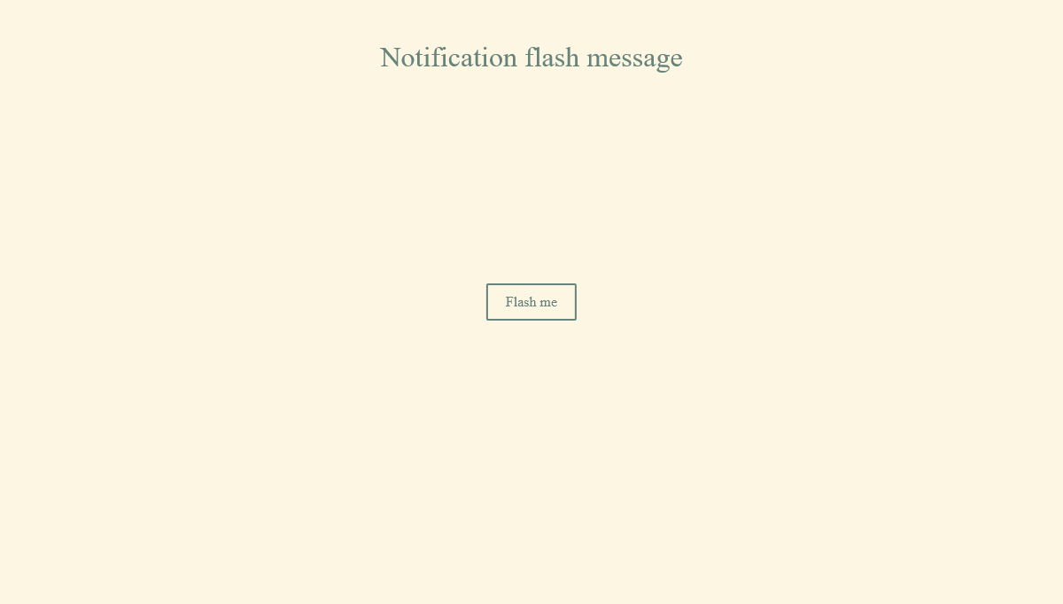 CSS Notifications - Notification flash message