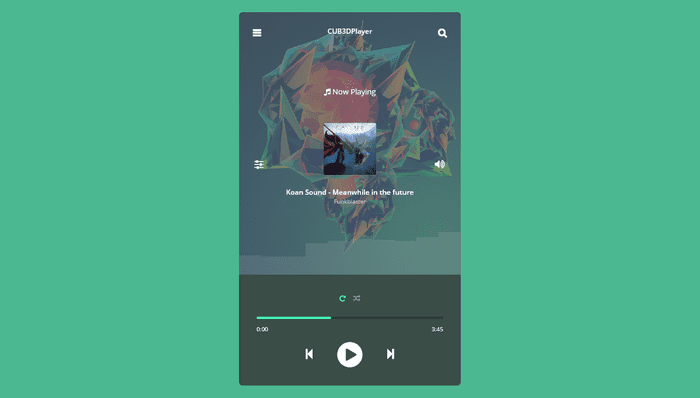 CSS Music Players - 3D Cube Media Player CSS only - Chrome