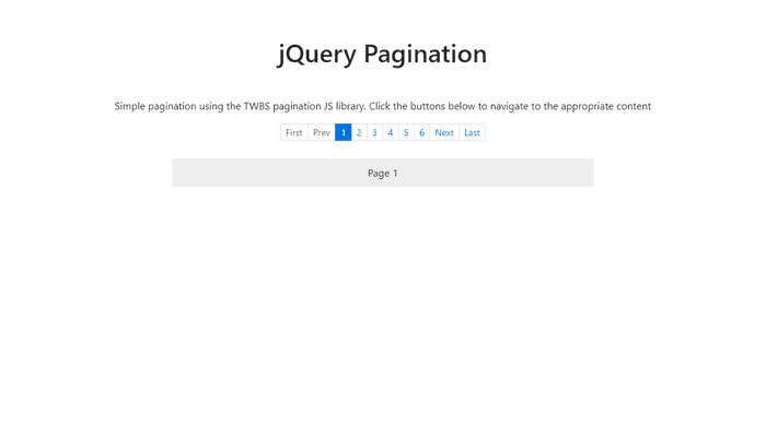 jQuery Pagination - JQuery Pagination