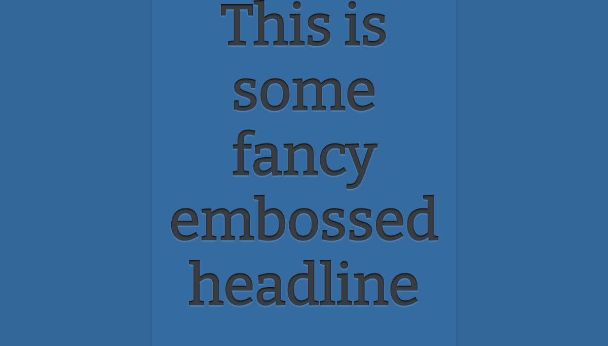 CSS Text Shadow Effects - Text inner-shadow
