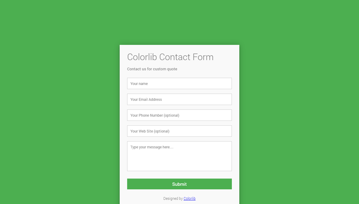 CSS Contact Forms - Simple HTML/CSS Contact Form