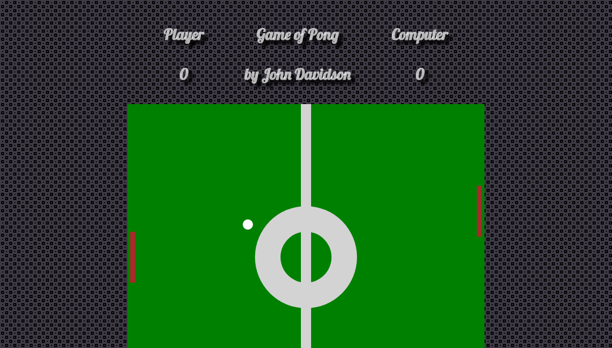 JavaScript Pong Games - Game of Pong