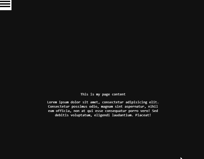 CSS Menu - Quick and easy fullscreen menu