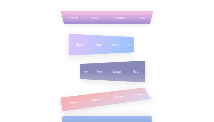 CSS Menu - CSS only Perspective Menus 🦄