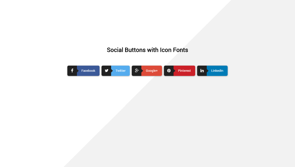 CSS Buttons - Social Buttons with Icon Fonts