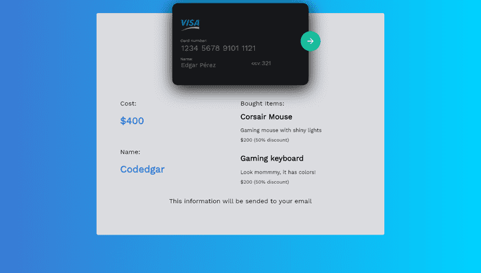 CSS Checkout Forms - Creative Credit card form