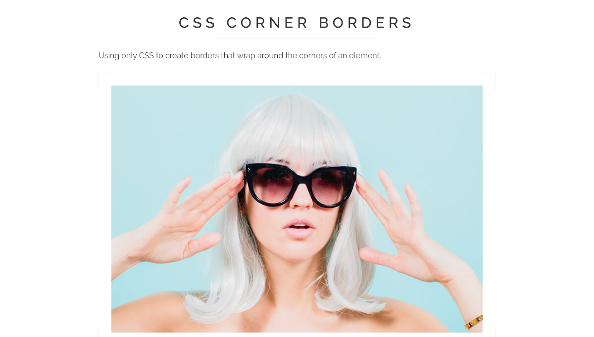 CSS Corners - CSS Only Corner Borders