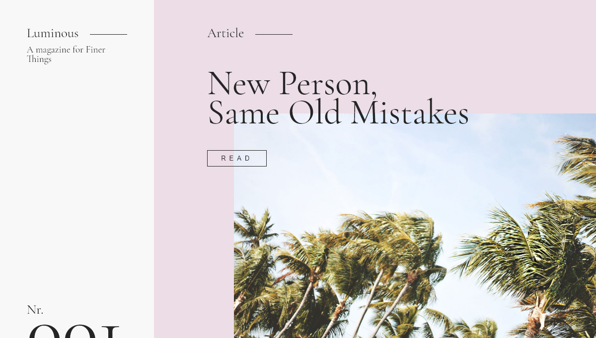 CSS Magazine Layouts - Luminous magazine