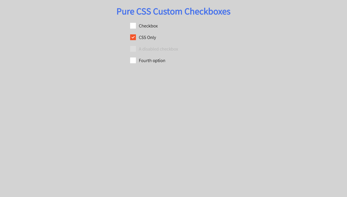 Checkboxes CSS - Pure CSS custom checkboxes