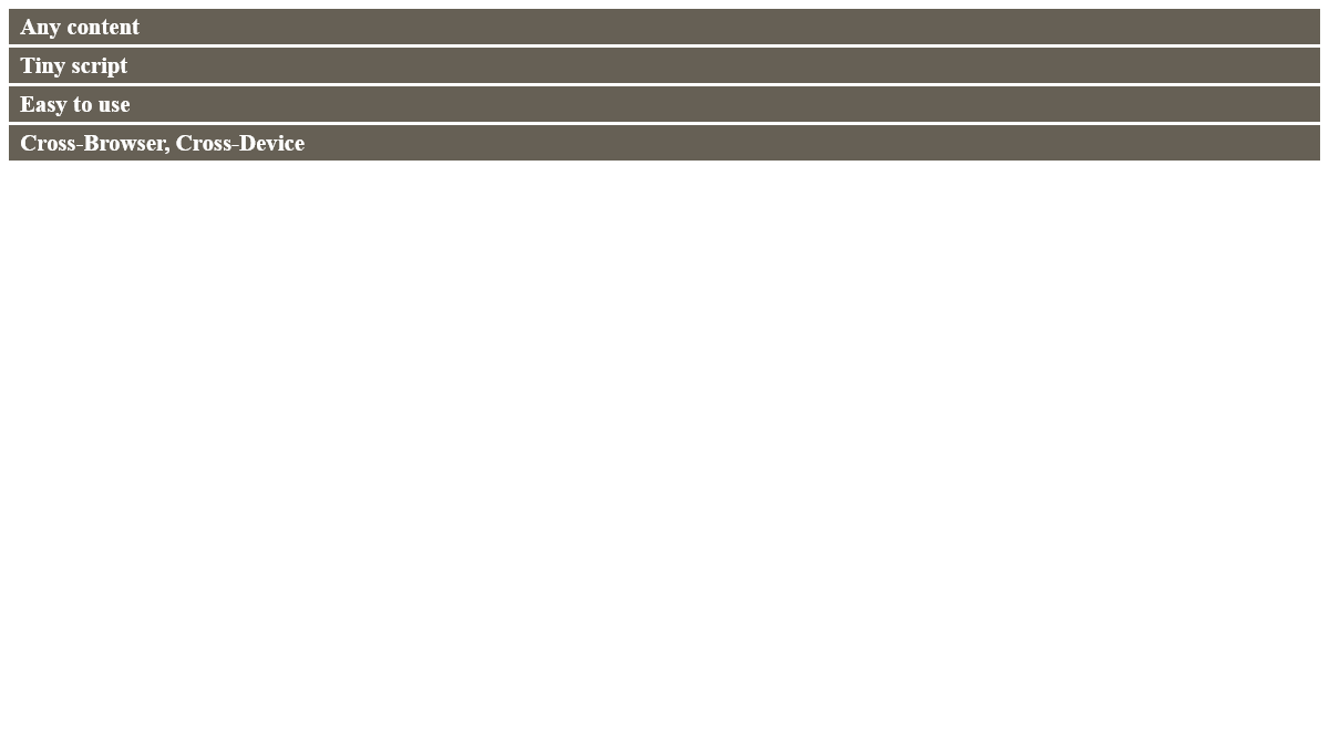 jQuery Accordions - Super Simple jQuery Accordion Snippet