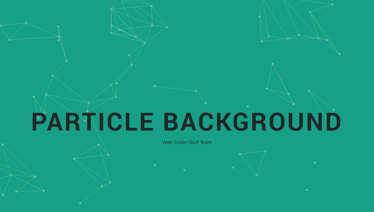 CSS Particle Backgrounds - PARTICLE BACKGROUND