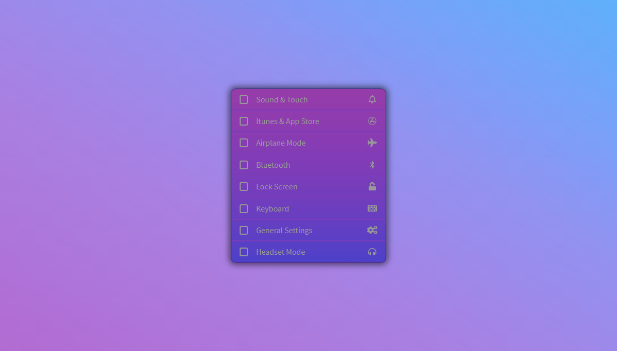 CSS Lists - CSS3 Checklist