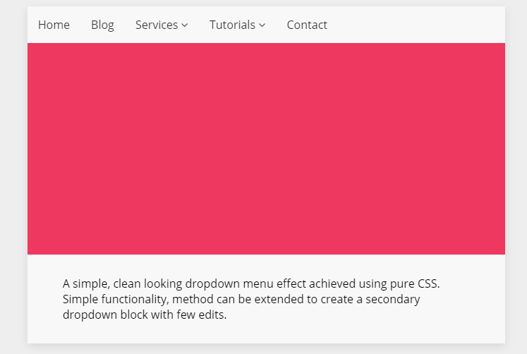 CSS Dropdown Menus - Simple Pure CSS Dropdown Menu