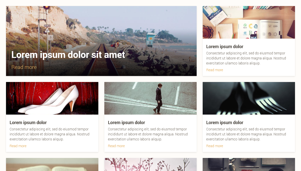 CSS Magazine Layouts - Responsive card layout with CSS grid