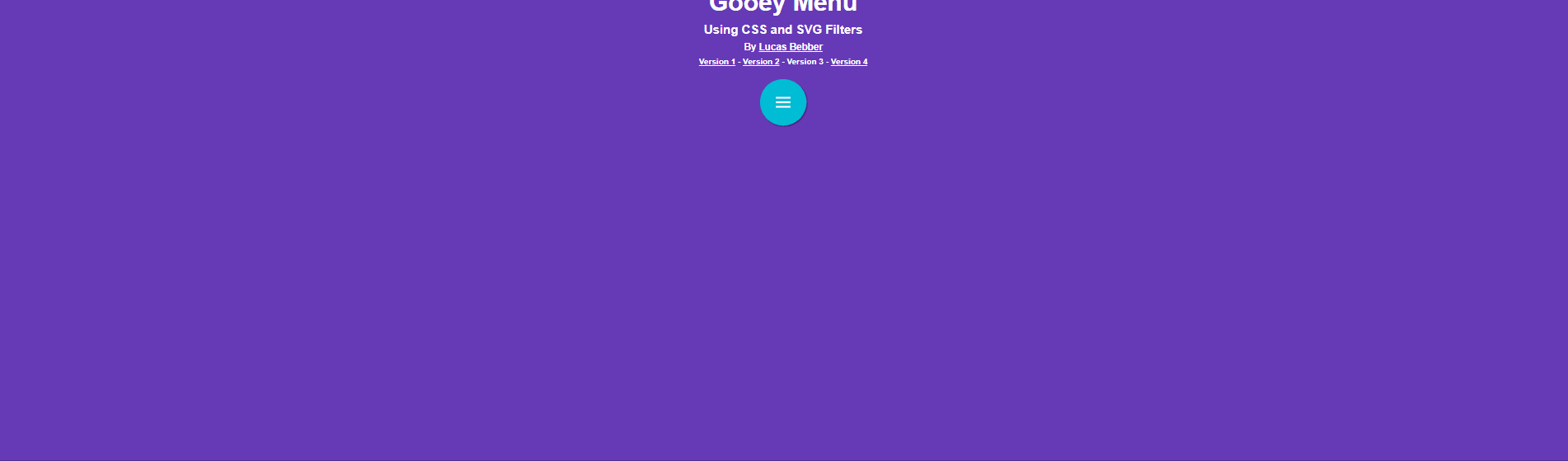 CSS Toggle Menus - CSS Gooey Menu Version 3