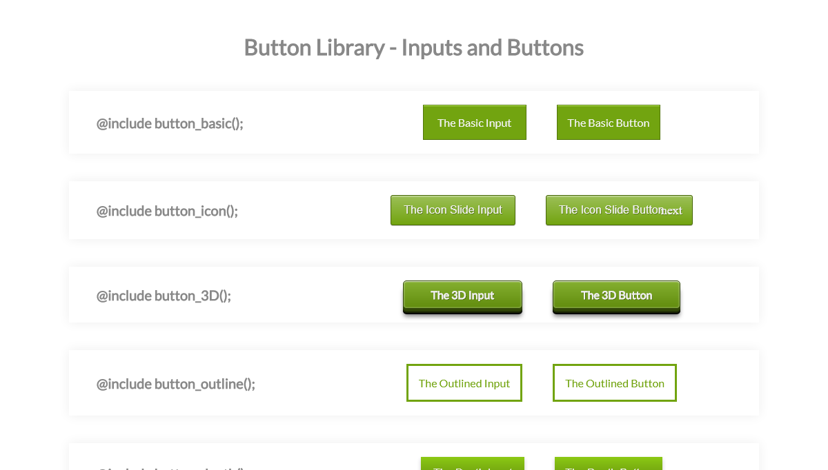CSS Button Libraries - Button Library