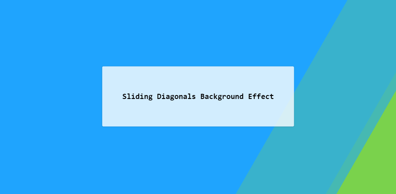 CSS Animated Backgrounds - Sliding Diagonals Background Effect