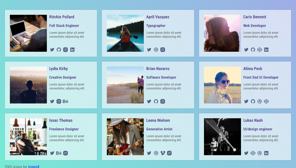 CSS Grid Examples - Cards Layout with CSS Grid