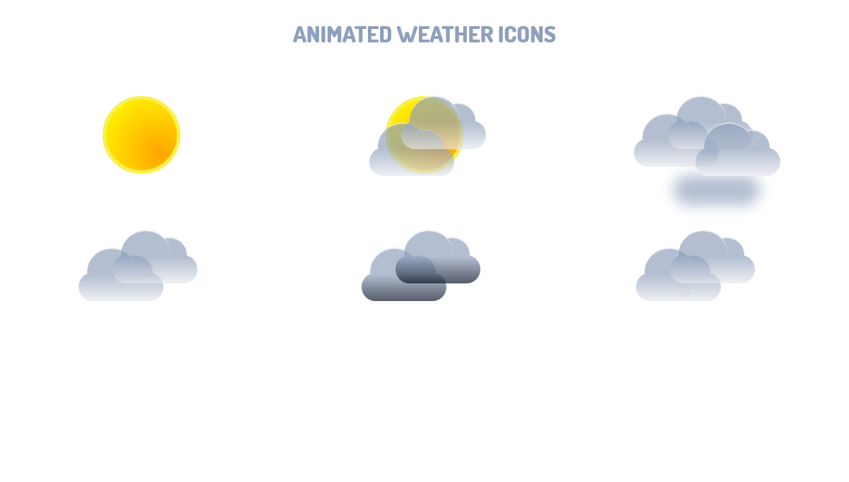 CSS Weather Icons - Animated weather icons