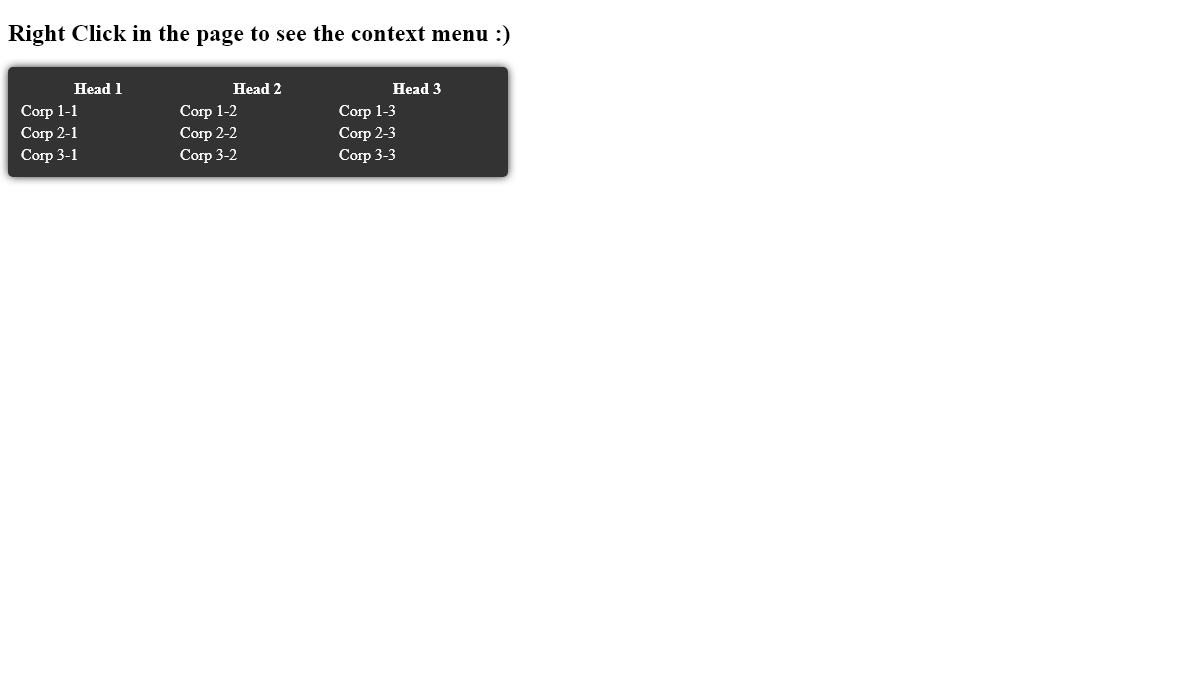 jQuery Context Menus - [Concept#1] Circle UI ContextMenu