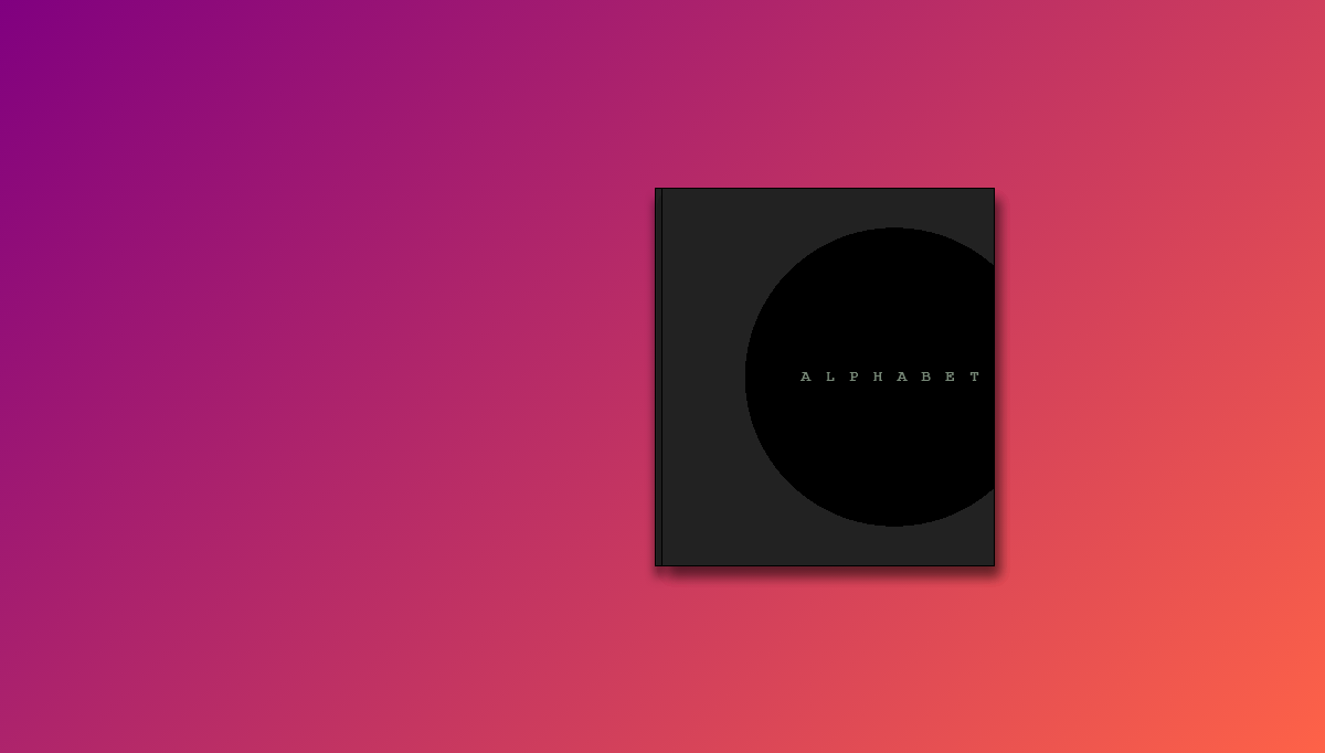 CSS Book Effects - CSS Only: Alphabet Book (turn my pages)