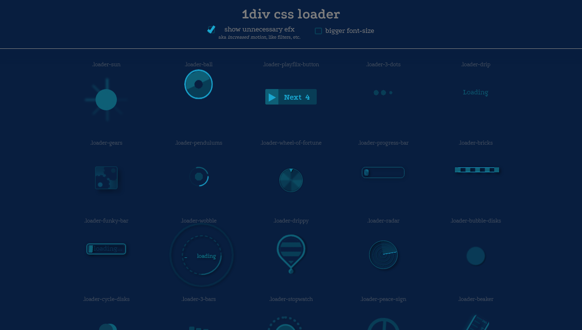 CSS Loaders - 1div Loading... [ongoing process]