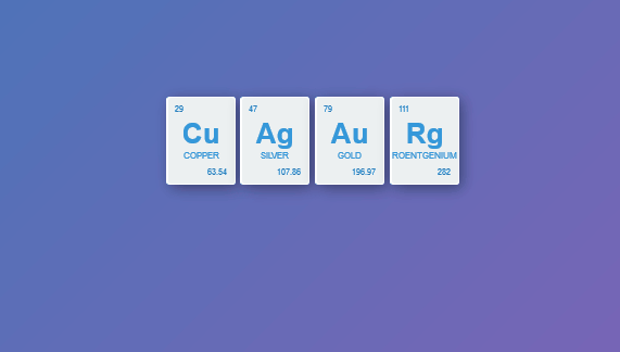 CSS Flip Cards - Element Card - Group 11 element