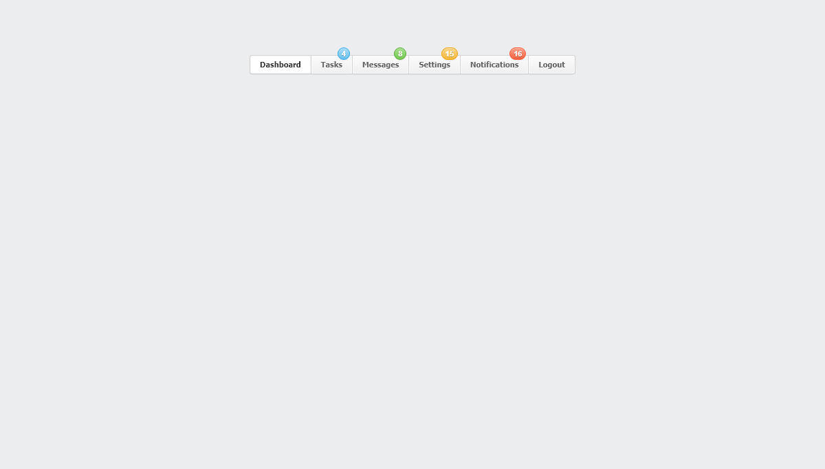 CSS Notifications - CSS3 menu with notification badges