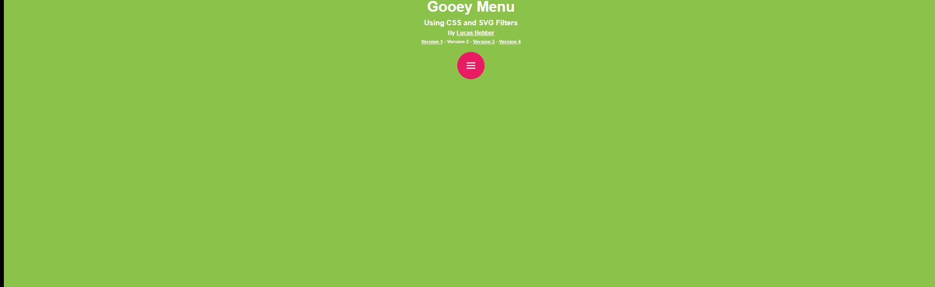 CSS Toggle Menus - CSS Gooey Menu Version 2