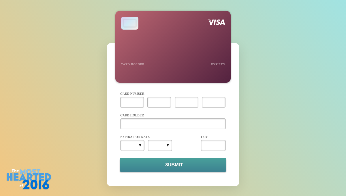 CSS Forms - Credit Card Checkout