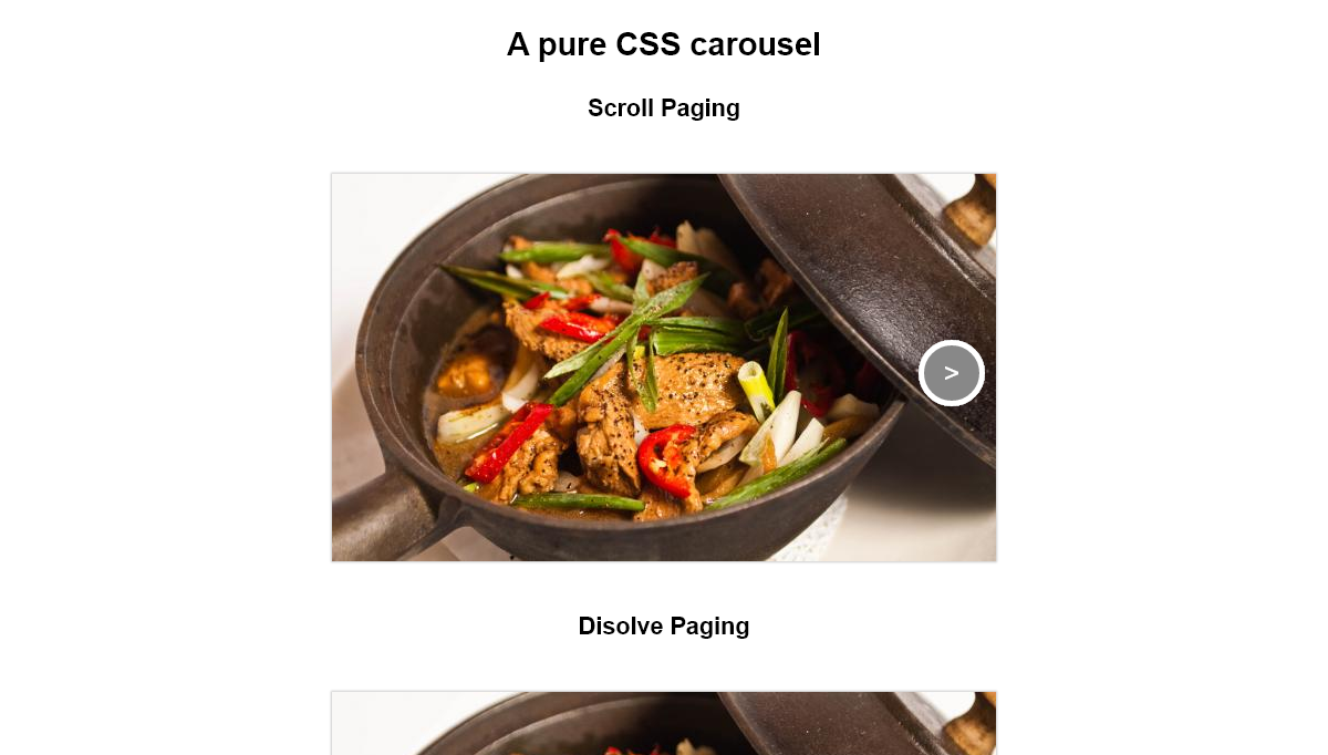 CSS Carousels - Pure CSS carousel that preserves history