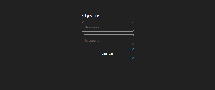 CSS Login / Registration Forms - CSS Cube Login Form