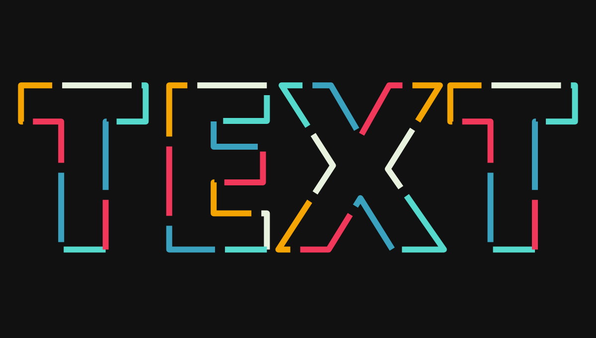 CSS Text Animations - SVG Text Animation .. Animated Dashed Stroke Pattern