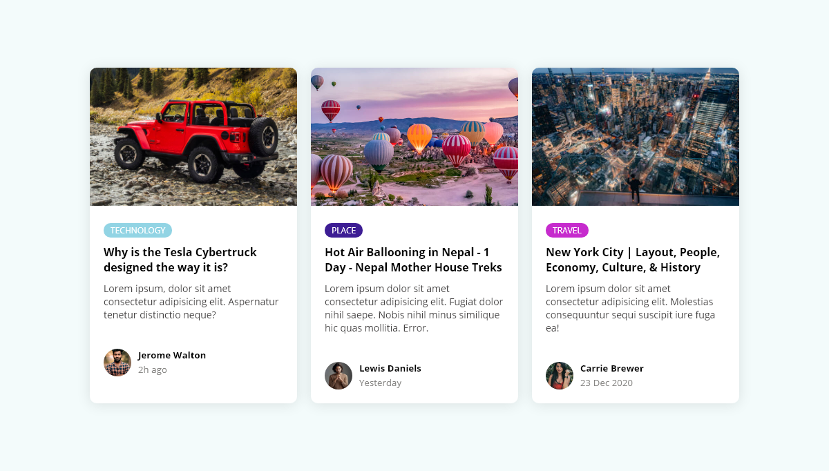 CSS Blog Cards - Blog Cards