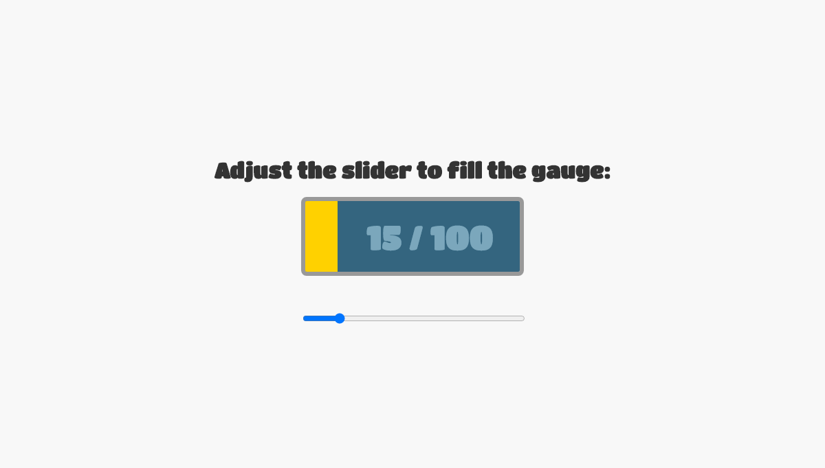 JavaScript Range Sliders - Color-Changing Gauge Text