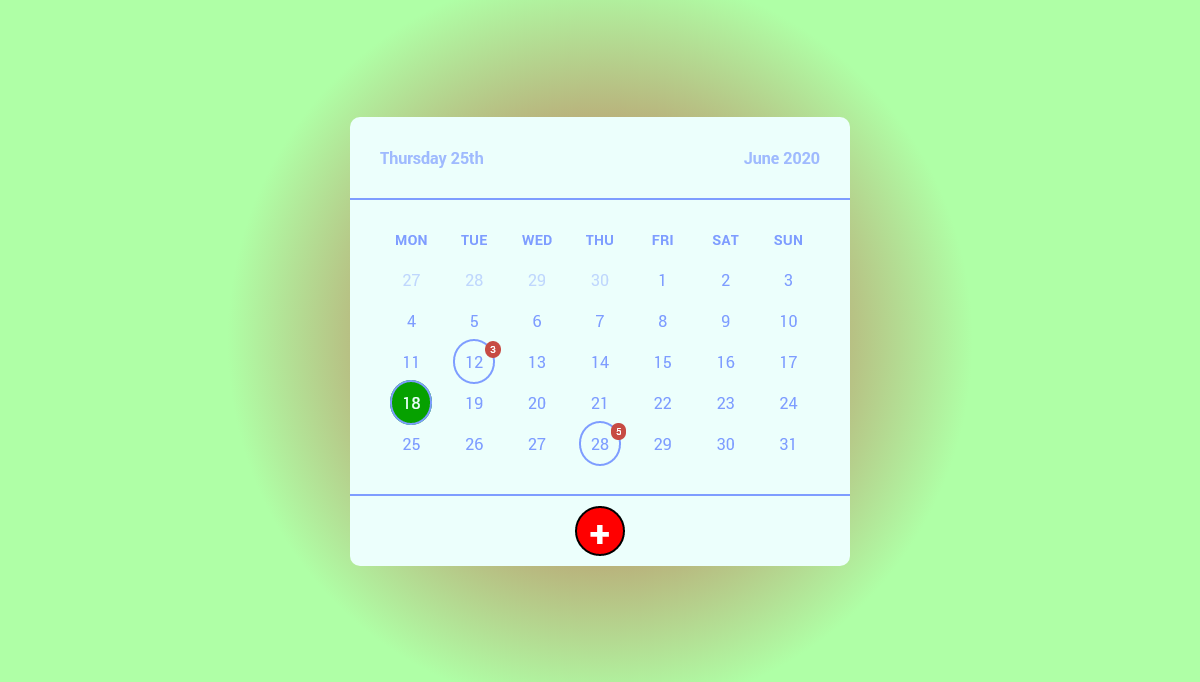 CSS Calendars - Interactive Calendar Prototype (HTML + CSS)