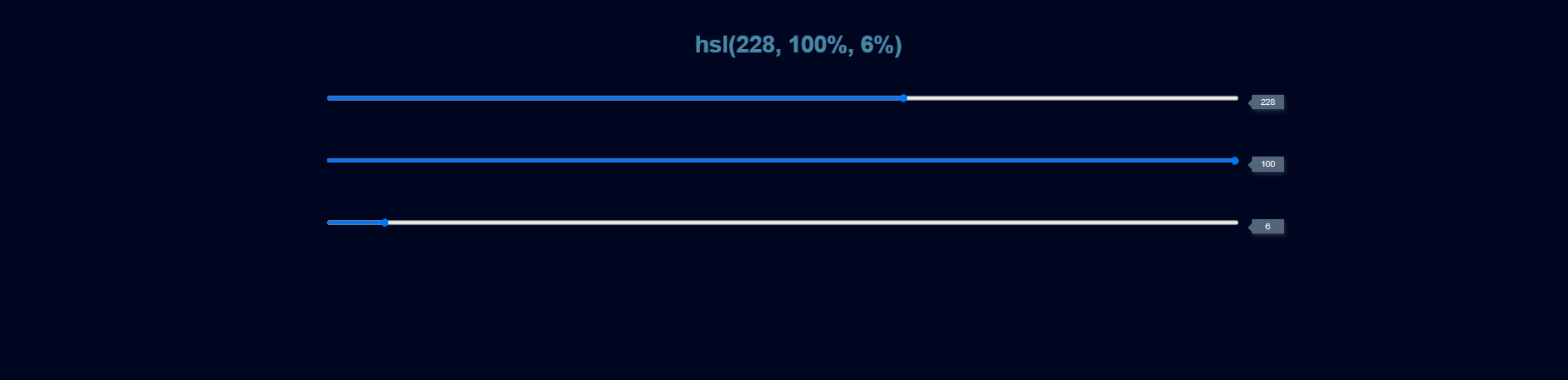 jQuery Range Sliders - Hsl Preview Range Slider