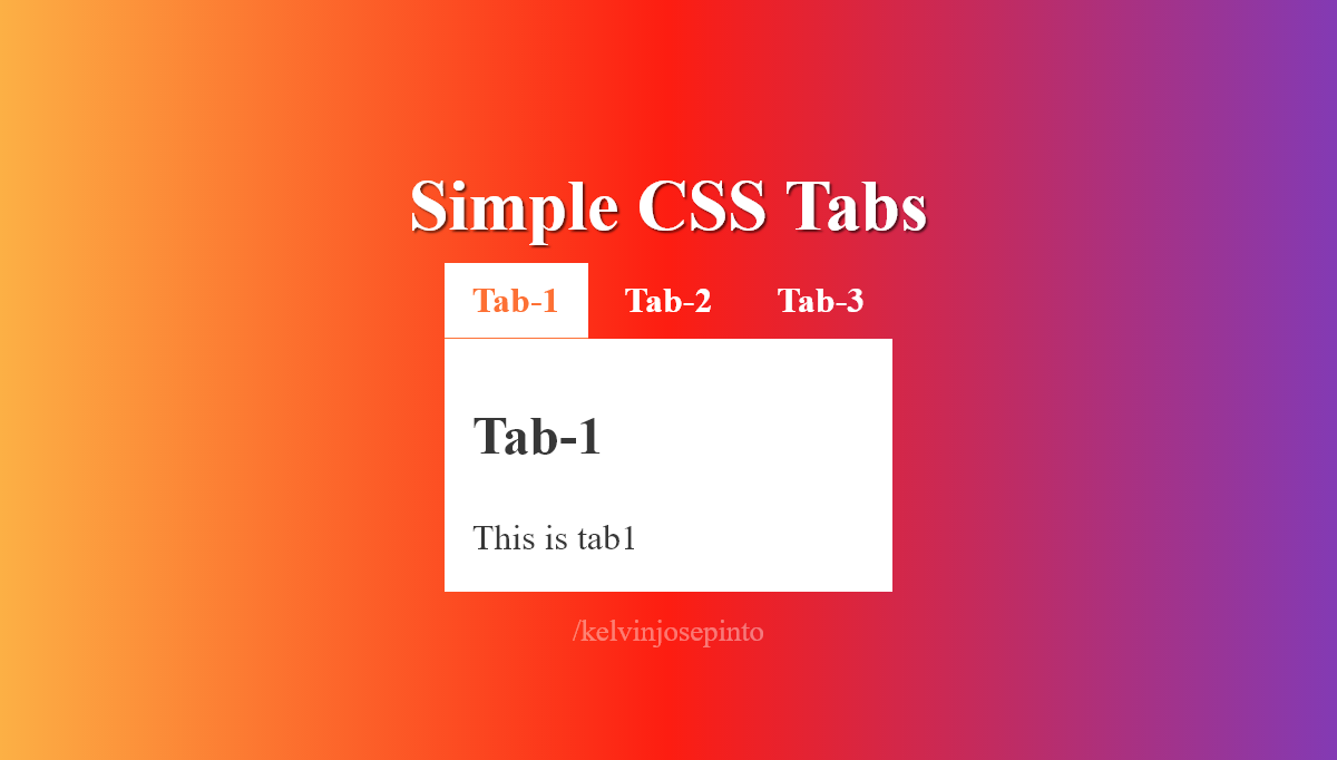 CSS Tabs - Simple CSS Tabs