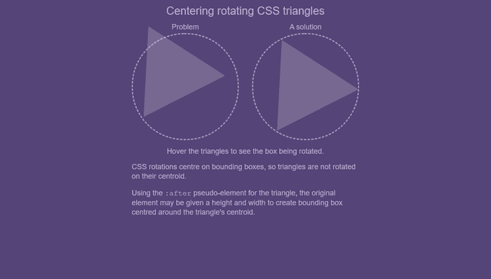 CSS Triangles - Centroid-centred CSS triangle