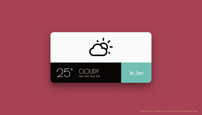 CSS Weather Widgets - Weather Card using FlexBox