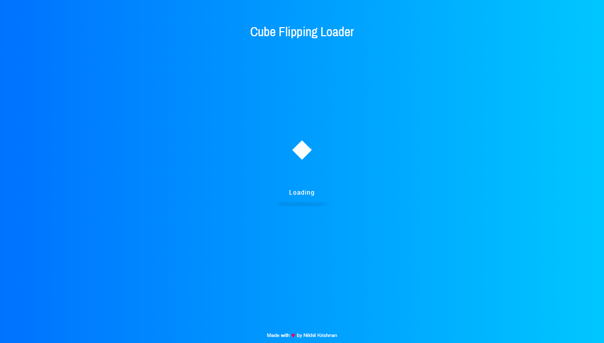 CSS Loaders - Cube Flipping Loader