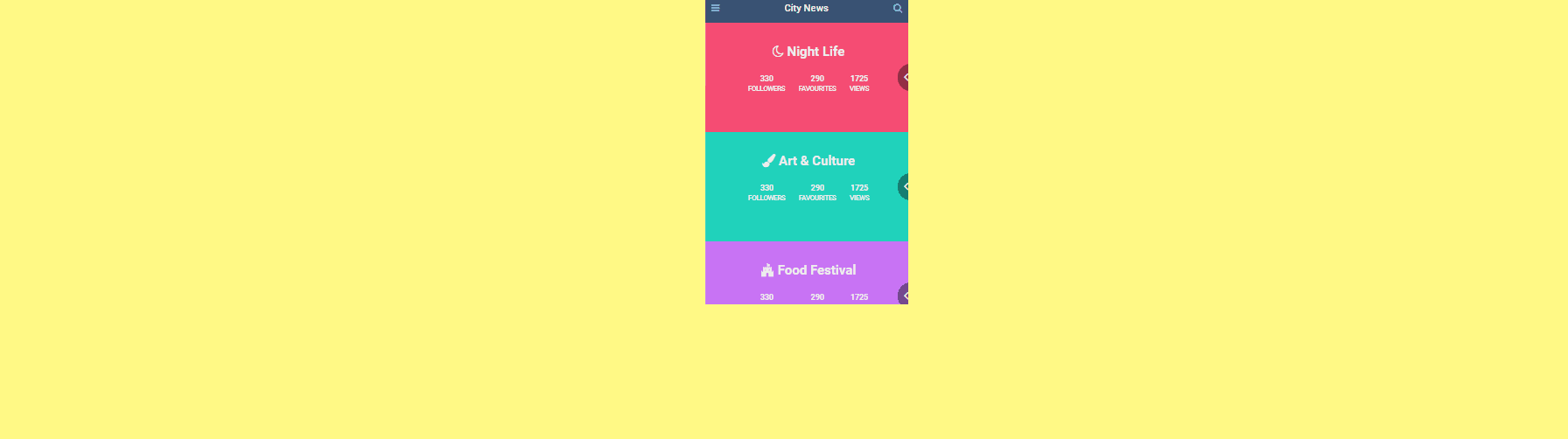 CSS Menu - Details Info & Navigation