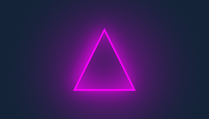 CSS Glow Effects - Todrick Triangle - Neon Glow Effect Using CSS Drop Shadows and Clip Paths