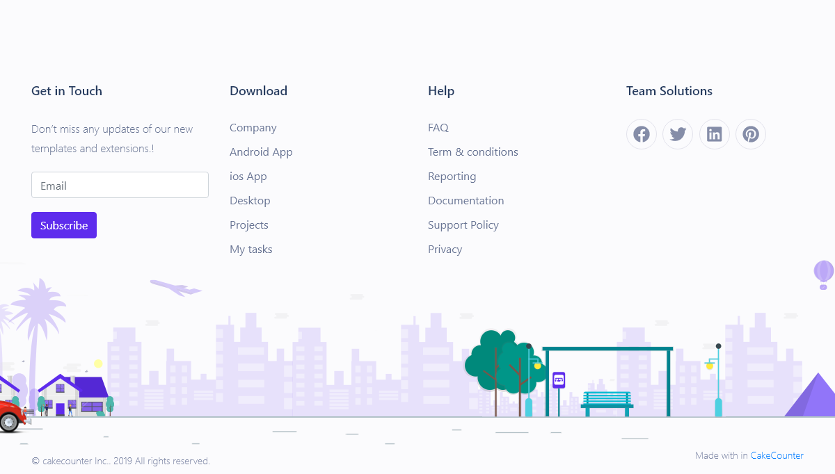 CSS Headers and Footers - stylish footer