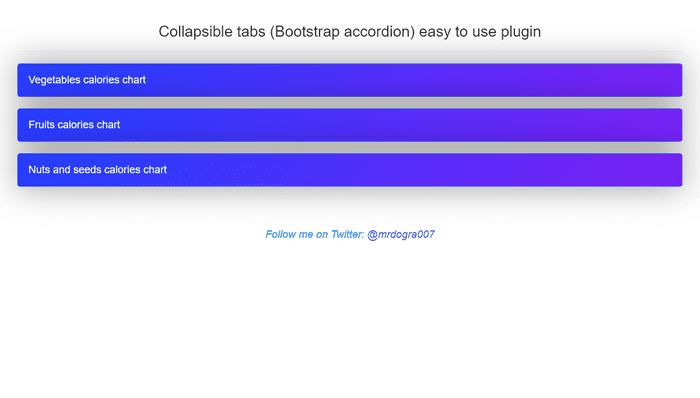 Bootstrap Accordions - Collapsible tabs (Bootstrap accordion) easy to use plugin