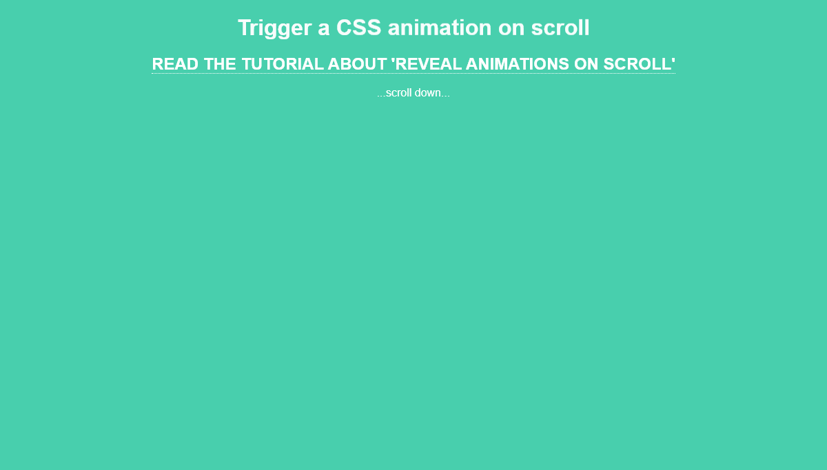 jQuery Scroll Effects - Trigger a CSS animation on scroll