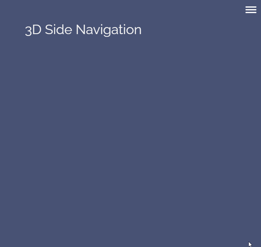 CSS Sliding Menus - 3D Off-Canvas Navigation