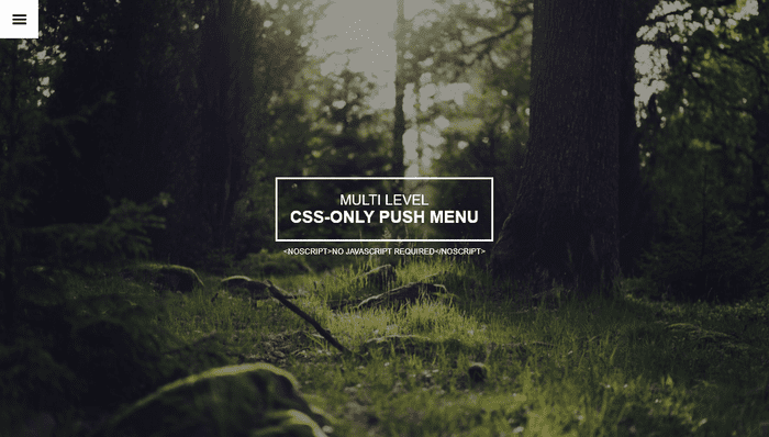 CSS Sliding Menus - Multi-Level CSS Push Menu