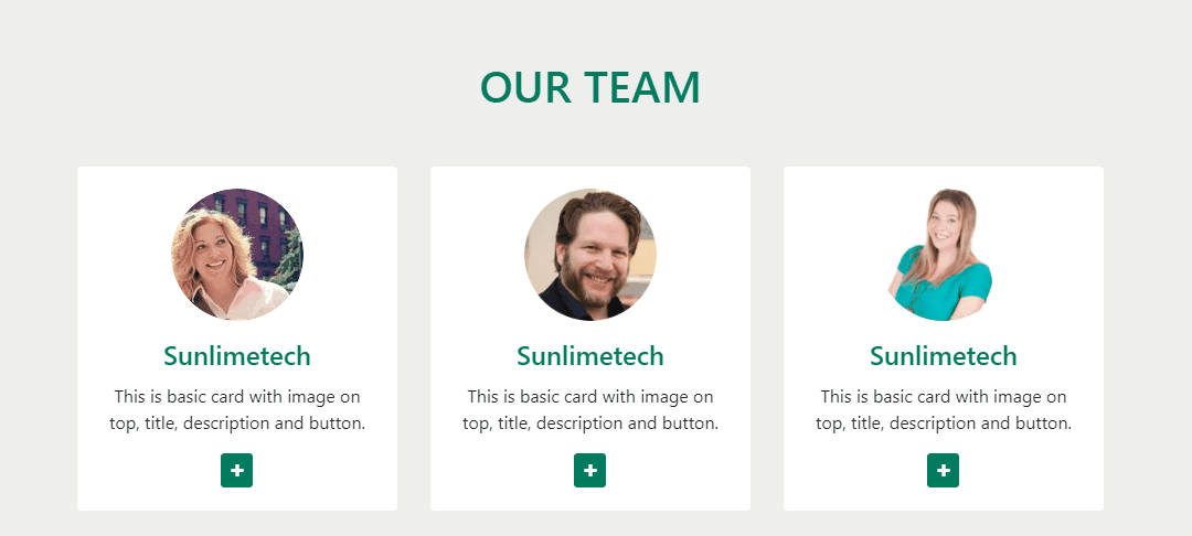 Bootstrap Cards - Team design card flipper using bootstrap 4